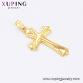 33735 xuping schmuck 24 karat vergoldet schlichtes design kreuz religiöser anhänger